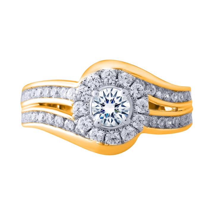 Opulent Diamond 1 Ct. T.w. Certified Diamond 14k Yellow Gold Bypass Ring