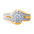 Opulent Diamond 1 Ct. T.w. Certified Diamond 14k Yellow Gold Bypass Ring