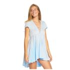 Beach Habitat Anuhea Cap Sleeve Lace Up Dress