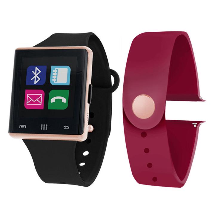 Itouch Air Air Activity Tracker & Interchangeable Band Set Black/maroon Unisex Multicolor Smart Watch-jcp2726rg724-bme