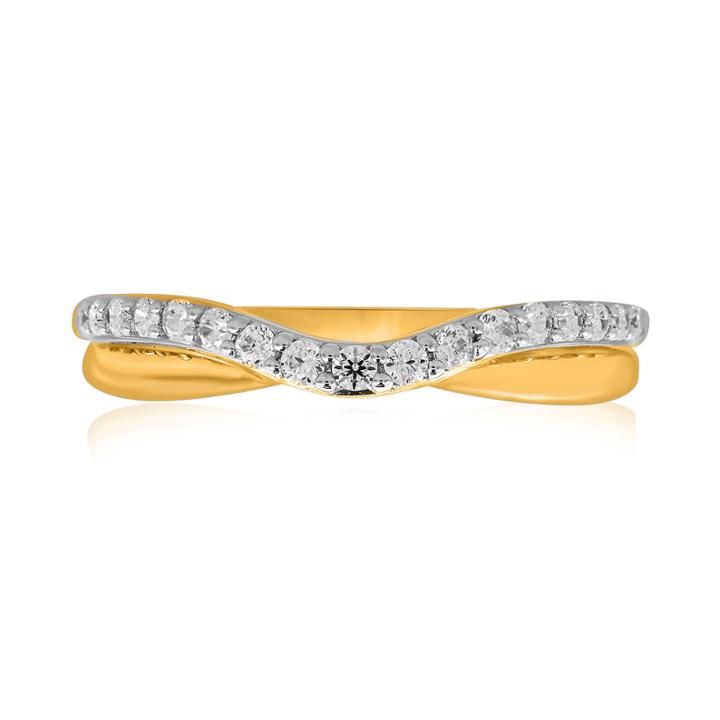 10k Yellow Gold Ct. T.w. Diamond Bump Wedding Band