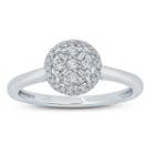 Womens 1/4 Ct. T.w. White Diamond 10k Gold Engagement Ring