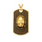 Star Wars Yellow Ip Stainless Steel 3d C-3po Dog Tag Pendant Necklace