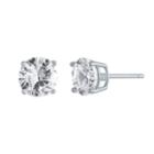 Lab Created White Sapphire Sterling Silver 7mm Stud Earrings