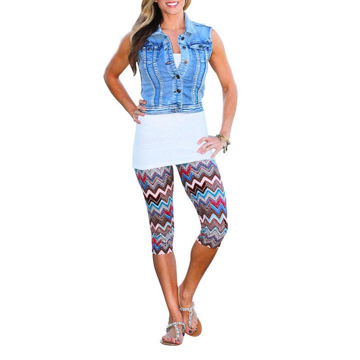 Mayah Kay Fashion Capri Leggings (one Size Fits Most)