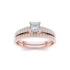 5/8 Ct. T.w. Diamond 14k Rose Gold Bridal Ring Set