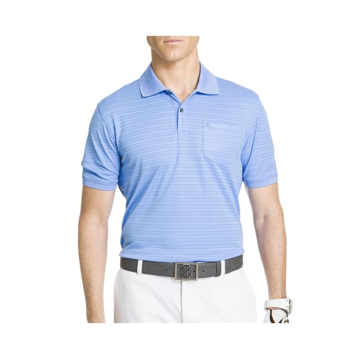 Izod Golf Textured Striped Polo