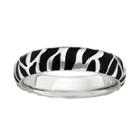 Personally Stackable Sterling Silver Animal Print Enamel Stackable Ring
