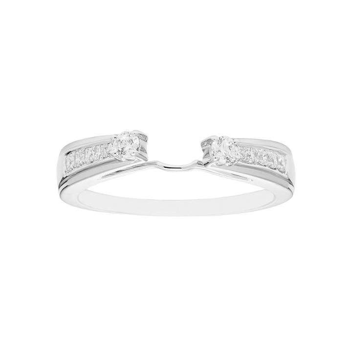 Womens 1/4 Ct. T.w. Genuine White Diamond 14k Gold Ring Enhancer