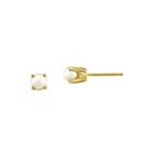 4mm Cultured Freshwater Pearl 14k Yellow Gold Stud Earrings