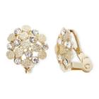 Liz Claiborne Crystal-accent Button Clip-on Earrings