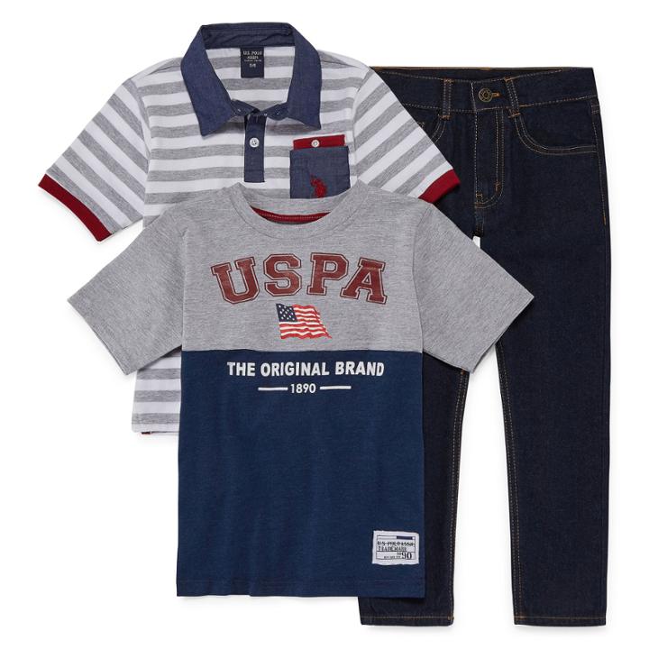 Us Polo Ss Pant Set