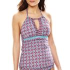 Liz Claiborne Road To Ibiza Keyhole Tankini Swim Top