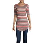 Almost Famous 3/4-sleeve Hacci Tunic - Juniors
