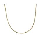 Mens 30 18k Yellow Gold Over Silver Rope Chain Necklace