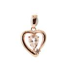 Womens Pink Morganite Sterling Silver Pendant Necklace