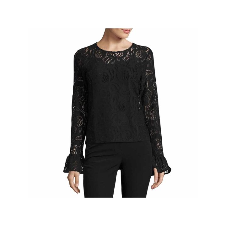 Worthington Sleeveless Crew Neck Knit Blouse-talls