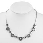 Liz Claiborne Womens Gray Round Collar Necklace