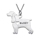 Personalized Cocker Spaniel Sterling Silver Pendant Necklace