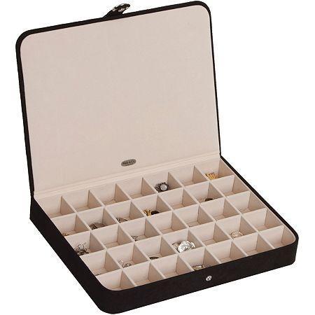 Cameron Black Plush Jewelry Box