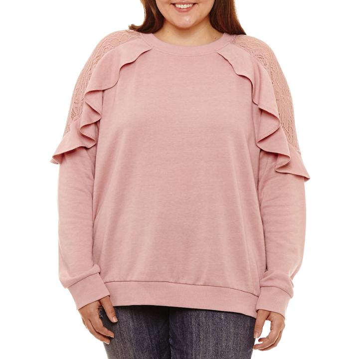 Arizona Ruffle Sweatshirt-juniors Plus