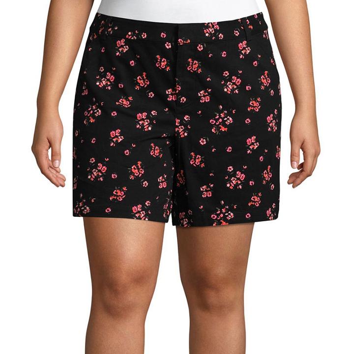 Boutique + 7 Twill Soft Shorts - Plus