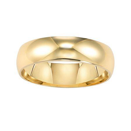 14k Gold 6mm Men's Ring