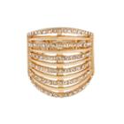 Mixit&trade; Crystal Gold-tone Stretch Ring