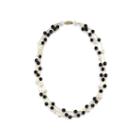 Cultured Freshwater Pearl And Dyed Black Onyx 3-strand Necklace