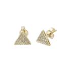 1/8 Ct. T.w. Diamond 10k Yellow Gold Pyramid Earrings
