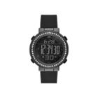 Skechers Womens Black Dial Black Silicone Strap Digital Watch