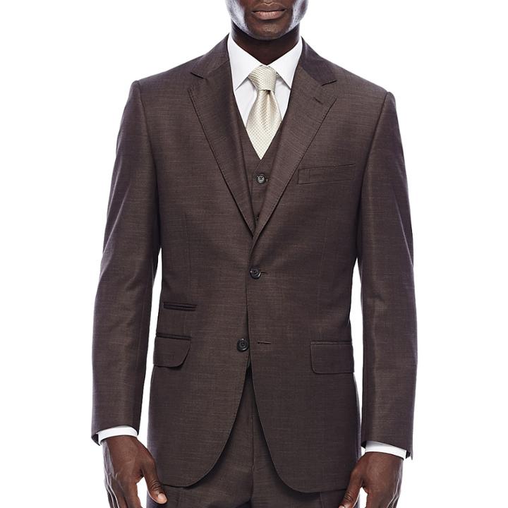 Steve Harvey Brown Shantung Suit Jacket
