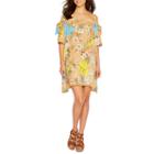 Nicole By Nicole Miller Short Sleeve Floral Shift Dress