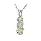 Silver Treasures&trade; Lab-created Opal Sterling Silver Linear Twist Pendant Necklace