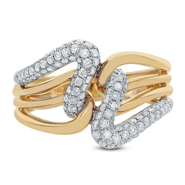 Womens 5/8 Ct. T.w. Diamond White 14k Gold Cocktail Ring