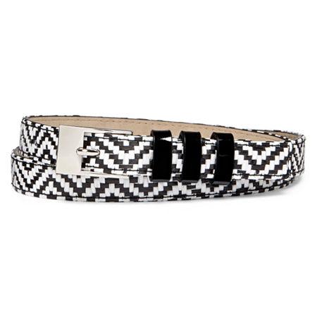Liz Claiborne Chevron Straw Belt