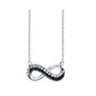 Crystal Sophistication&trade; Jet And Clear Crystal-accent Infinity Necklace