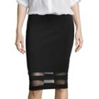 Belle + Sky&trade; Mesh Detail Pencil Skirt