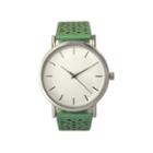 Olivia Pratt Laser Cut Womens Green Strap Watch-16258