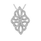 1/2 Ct. T.w. Diamond 10k White Gold Pendant Necklace