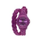 Tko Orlogi Womens Crystal-accent Braided Purple Silicone Strap Wrap Watch