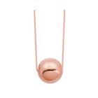 18k Rose Gold Over Silver Bead Necklace