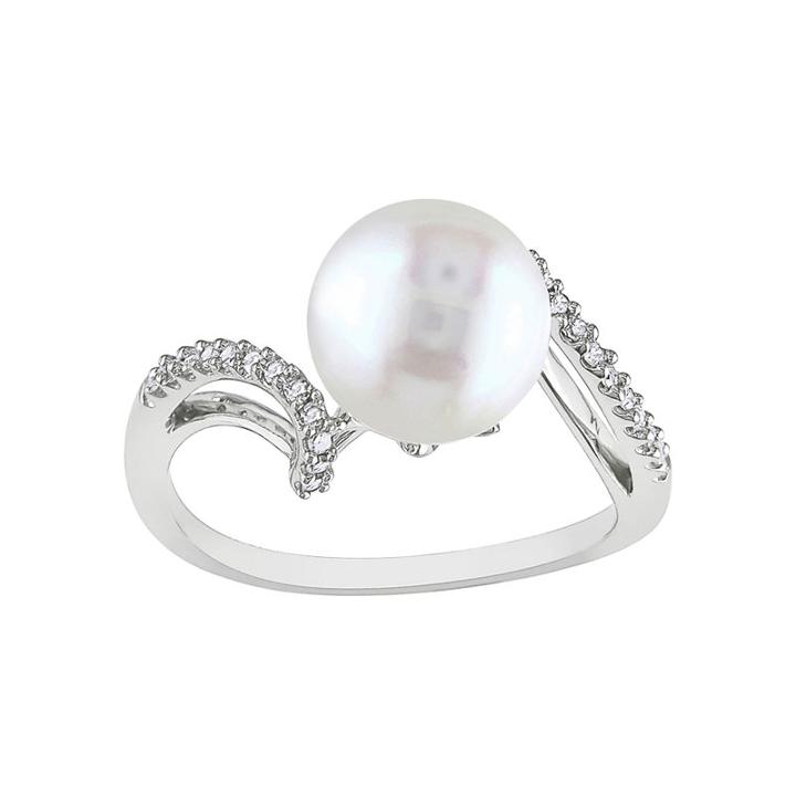 Freshwater Pearl & Diamond-accent 10k Ring