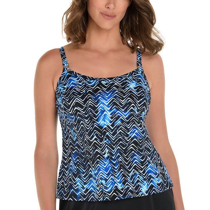 Trimshaper Control Waves Swim Dress