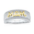 Womens 1/6 Ct. T.w. Genuine Diamond White 10k Gold Over Silver Cocktail Ring