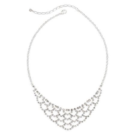 Vieste Lace-look Rhinestone Necklace