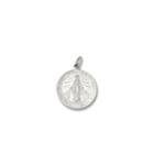 Sterling Silver Round Miraculous Medal Charm Pendant