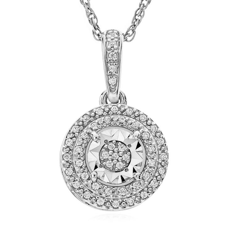 Limited Time Special 1/10 Ct. T.w. White Diamond Sterling Silver Pendant Necklace