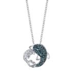 Crystal Sophistication&trade; Blue And White Crystal Dolphin Pendant Necklace