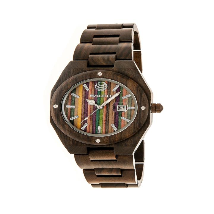 Earth Wood Unisex Multi-color Strap Watch